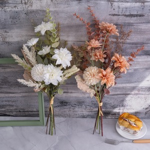Ramo de Flores Artificiales Fuli Little Dwarf, Tejido de Plástico, Decoración para Bodas y Hogar CF01351 - Product Image 1