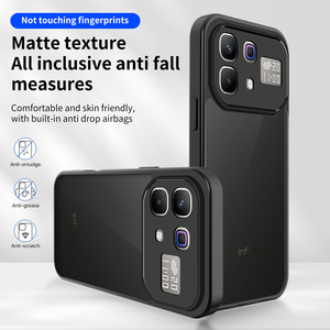 Pour Infinix Note 60 Pro 5G/X6878 / Note 60 5G/X6879 Coque Ultra Fine en TPU Souple avec Cadre Transparent et Dos en PC <span class=keywords><strong>Noir</strong></span> <span class=keywords><strong>Mat</strong></span> Antichoc - Product Image 6