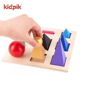 Montessori Đồ chơi giáo dục đầy màu sắc bằng gỗ Đồ chơi học tập Montessori rắn ngữ pháp biểu tượng hình dạng câu đố cho trẻ em - Product Image 4