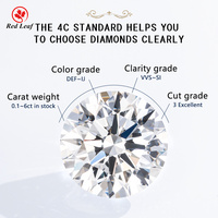 Redleaf IGI sertifikası Lab elmas toptan 0.5CT 1CT 2CT 3CT DEF VVS Lab oluşturulan elmas HPHT CVD Lab yetiştirilen elmas