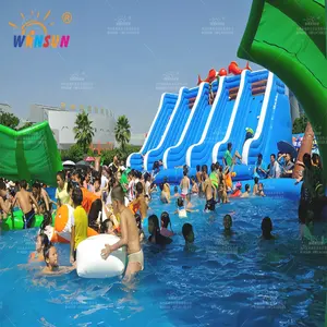 Aufblasbare Custom ized Pvc Kids Erwachsene Große Wasser Floating Rock Toys Spiele Kletterwand Aufblasbare Wasser rutsche Werbung