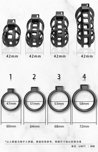 Ninghao BDSM Cage de chasteté masculine en résine avec verrouillage, dispositif de retenue érotique SM, jouet d'aide sexuelle pour adultes - Product Image 6