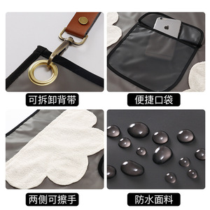 Tablier de cuisine imperméable et anti-taches en TPU <span class=keywords><strong>avec</strong></span> logo personnalisé pour femmes, nouveau style 2026, impression de logo personnalisable, pour le travail en cuisine - Product Image 4