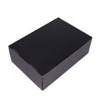 Gran oferta de fábrica, caja de correo de papel corrugado negro personalizado, embalaje de regalo de avión grueso, cajas de papel plegables en relieve