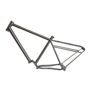 Cuadro <span class=keywords><strong>de</strong></span> <span class=keywords><strong>bicicleta</strong></span> <span class=keywords><strong>de</strong></span> gravel <span class=keywords><strong>de</strong></span> titanio con portaequipajes trasero integrado - Product Image 1
