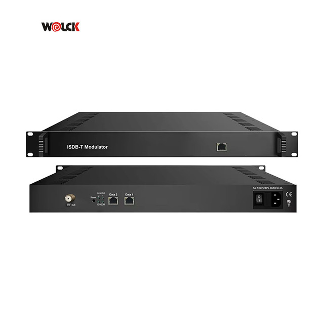 Digital TV FTTH 192 IP Input ARIB STD B31 DTV ISDBT 64 QAM 6 Carriers 16 Carriers Modulator