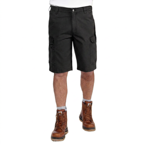 Shorts cargo pour hommes, taille mi-haute, camouflage, 100% coton, style workwear, respirant, fermeture à cordon, longueur bermuda, écologique - Product Image 3
