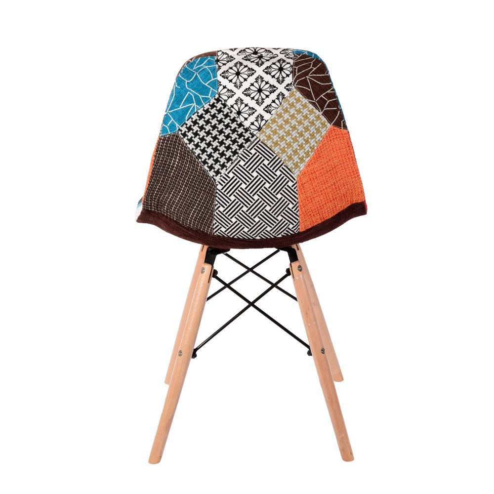 Contemporary upholstered patchwork fabric dining chair china manufacturing