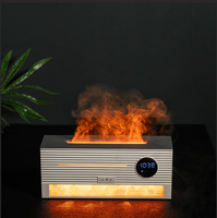 Diffuseur d'arômes à flamme 3D colorée, humidificateur d'air ultrasonique, décoration de maison de luxe, cadeau, effet de flamme de cheminée