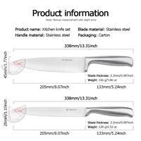 Juego de Cuchillos de Cocina Ecológicos de Acero Inoxidable Magnético de Doble Cara con Diseño Profesional y Logotipo Personalizado