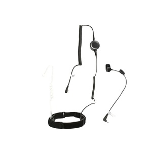 Kritik İletişim Boyun Bandı Boğaz Mikrofonlu Kulaklık IP55 Su Geçirmez D-Tipi PTT 3.5mm Telsiz Arabirimi Güvenlik İçin - Product Image 1