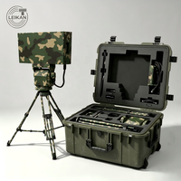 Radar anti-drone aérien bande Ku à balayage mécanique azimutal et balayage d'altitude par fréquence, détection de petits cibles par radar pulsé 100+