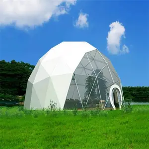 巨人制造的蒙古包气泡帐篷直径5m聚碳酸酯圆顶帐篷家庭可容纳5-8人可定制2023高品质