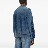 Pull en tricot personnalisé Pull en tricot de couleur bleue personnalisé Pull tricoté hiver effet délavé Pull Cowboy Tricots