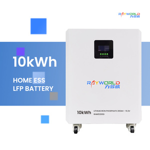 Batterie de stockage d'énergie rechargeable Rayworld 10 kWh 51,2 V 200 Ah LiFePO4 Lithium-Ion (type roue) compatible avec le réseau hybride - Product Image 1
