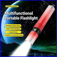 Lampe torche multifonction avec briquet à cigare, portable pour l'extérieur, mise au point réglable, batterie amovible