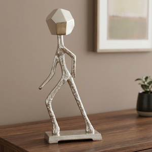 L 20.3 x B 20.3 x H 43.2 cm Contemporary Abstract Metal Figurine Sculpture Handmade Artistic Tabletop <b>Decor</b> for Living Room - Product Image 3