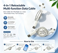 Kabel Data USB Type C Android 3-in-1 Pengisian Cepat dengan Logo Kustom Pabrik, Kabel Daya & Data Ponsel dengan Fitur 3.1