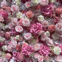 Panneau floral artificiel en soie résistant aux UV pour mur de fleurs extérieur, imperméable, pour décoration de jardin, mariage, patio, événements