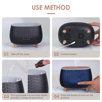 Humidificateur d'Air Ultrasonique à Brume Fraîche 400ml Alimentation Électrique WiFi pour Contrôle Bluetooth Diffuseur d'Huiles Essentielles Aromathérapie