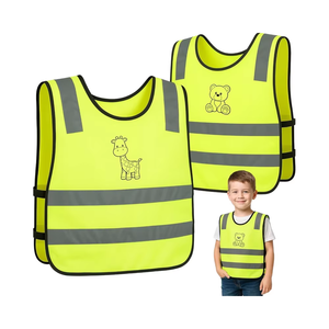 Gilet de sécurité réfléchissant à haute visibilité avec logo personnalisé, imprimé de dessins animés, LED clignotante, pour les activités de plein air des enfants - Product Image 1