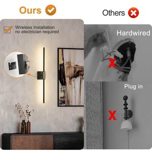 Apliques de Pared LED Inalámbricos, Aplique de Pared con Batería Recargable y Control Remoto de 360° ° Lámpara de pared giratoria para dormitorio o pasillo - Product Image 6