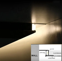 Profilé de canal LED en aluminium anodisé pour éclairage linéaire de plafond, diffuseur LED, bordure de carrelage, profilé mural pour armoire de cuisine