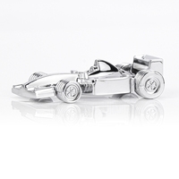 Flashdisk Logam Berlapis Perak Bentuk Mobil Balap 3D 8GB USB 2.0/3.0 F1, Disk Unik