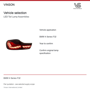 Paires de feux arrière à LED pour BMW Série 4 F32, lentille rouge - Product Image 5