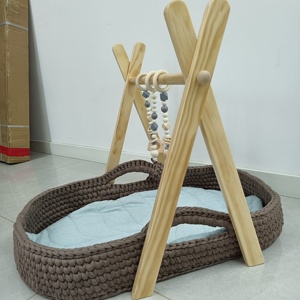 Venta al por mayor de fábrica Recién <span class=keywords><strong>nacido</strong></span> Essentials Crochet Baby Changing Basket para bebé 2025 - Product Image 5