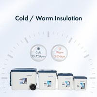 Glacière portable multifonction IceMaster 45 litres avec roues, isolation en mousse PU, pour camping, plage, stockage alimentaire et boissons, pêche