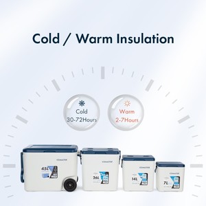 Glacière portable multifonction IceMaster, vente flash, 45 litres, design tendance, pour le camping, la plage, le stockage des aliments, les boissons, la pêche, avec roues - Product Image 4