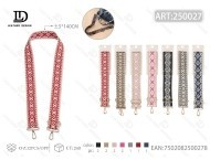 Tracolla per borsa in tessuto con fibbia in metallo dorato regolabile per borse - Product Image 1