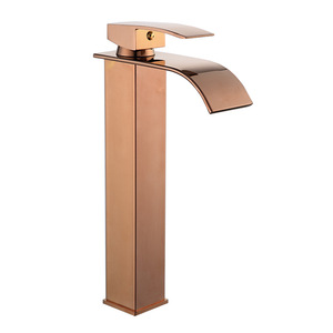Rubinetto <span class=keywords><strong>Miscelatore</strong></span> Monocomando Termostatico in Ottone per <span class=keywords><strong>Lavabo</strong></span>, Finitura Oro Rosa - Product Image 2