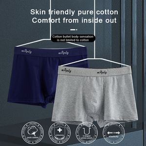 OEM/ODM morbido cotone da <span class=keywords><strong>uomo</strong></span> mutande traspiranti grigie grigie nere leggere Boxer <span class=keywords><strong>slip</strong></span> da <span class=keywords><strong>uomo</strong></span> - Product Image 4