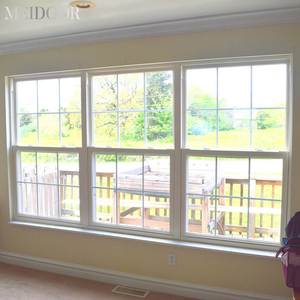 Tùy chỉnh thiết kế đơn giản phong cách Mỹ khung nhôm Tempered an toàn tráng men đơn đôi treo cửa sổ với trang trí nướng - Product Image 3