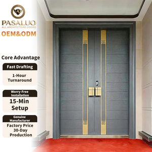 Pintu Masuk Rumah Villa Hunian Mewah OEM PSL 2026, Memberikan Kesan Kuat, Keamanan Tinggi, Pintu Eksterior untuk Rumah - Product Image 1