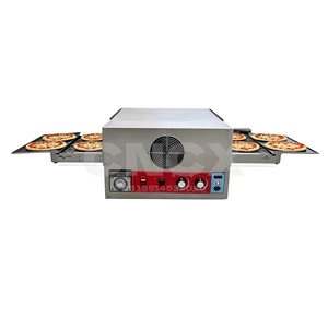 Horno Eléctrico Comercial para Pizza <span class=keywords><strong>de</strong></span> 500 Grados <span class=keywords><strong>de</strong></span> Alta Temperatura con Banda Transportadora y Piedra Giratoria para una Base Estilo Napolitano - Product Image 1