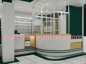 Conception moderne de pharmacie, design d'intérieur, étagère d'exposition personnalisée pour magasin médical - Product Image 2