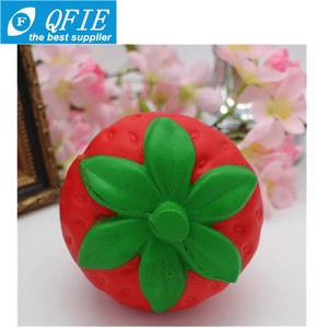 Promotional 11.5CM PU Foam Big Strawberry Kawaii Jumbo Squishy Slow Rising Toy - Product Image 4