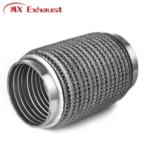 Hot Sale 304 Stainless Steel wire mesh Truck Chrome Exhaust Flexible Tube interlock connection corrugated pipe