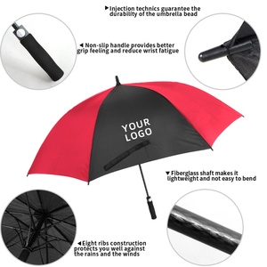 Windproof Automatic Golf <b>Umbrella</b> 54 62 68 Inch Custom Logo Double Layer Canopy Tournament Accessories - Product Image 3