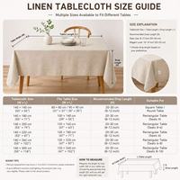 Nappe en lin pur minimaliste, résistante aux plis, couleur unie personnalisable, pour salles à manger modernes – Vente en gros usine