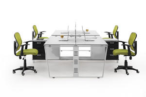 เฟอร์นิเจอร์สำนักงานสมัยใหม่ โต๊ะทำงานสำนักงานแบบคิวบิเคิลสำหรับ <span class=keywords><strong>4</strong></span> คน - Product Image 4