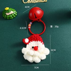 Porte-clés Poupée en Peluche Tricotée de Noël, Mignon Père Noël avec Chapeau, Décoration de Sac Arbre de Noël, Petits Cadeaux en Gros - Product Image 6