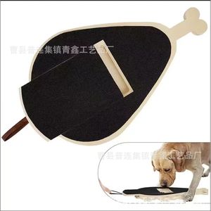 Bone Shaped Wooden Dog <b>Scratching</b> <b>Post</b> With Pull Out Box Durable For Home Use - Product Image 1