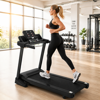 Treadmill Lipat Elektrik dengan Sabuk Lari Motor 3.0HP Kecepatan 1~18km/jam Kemiringan 0~15% Layar LED MP3 Maks 150kg Mesin Lari