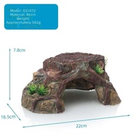 Décorations en résine pour aquariums : paysages miniatures en mousse, cachettes pour reptiles, grottes, plateformes paysagères et zones de basking pour tortues