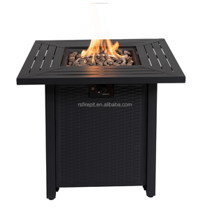 RS-S28003A 28 inch vuông tinh khiết bề mặt sắt + Dệt mây cơ sở Bếp gas hố lửa ngoài trời sưởi ấm bếp ngoài trời nhà - Product Image 3