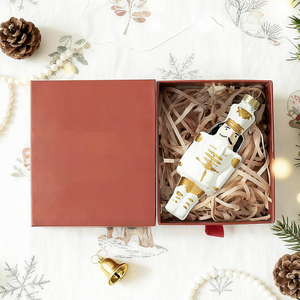 WDS WONDROUS Boule de Noël Soldat <span class=keywords><strong>Casse</strong></span>-Noisette en Verre Blanc et Or, Décoration de Fête Fantaisie et Amusante à Suspendre, Cadeau d'Hiver pour Fêtes - Product Image 4
